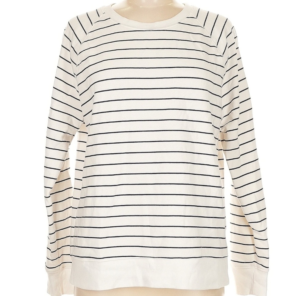 Old Navy Women’s Plus Navy Striped Vintage Crew Neck Sweatshirt XXL NEW